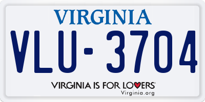 VA license plate VLU3704