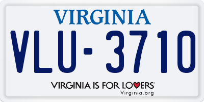 VA license plate VLU3710