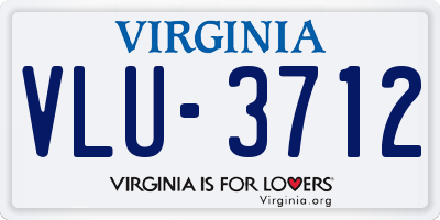 VA license plate VLU3712