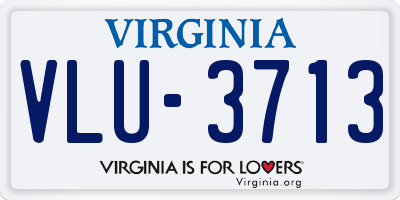 VA license plate VLU3713