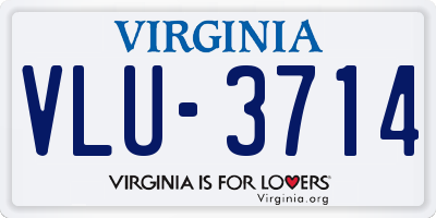 VA license plate VLU3714