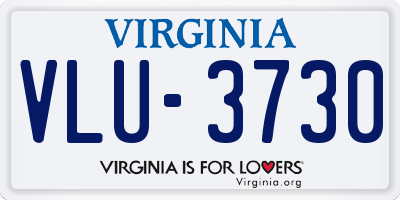 VA license plate VLU3730
