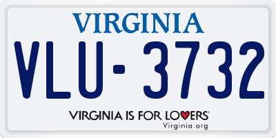VA license plate VLU3732