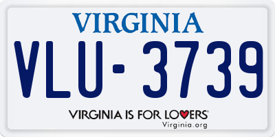 VA license plate VLU3739