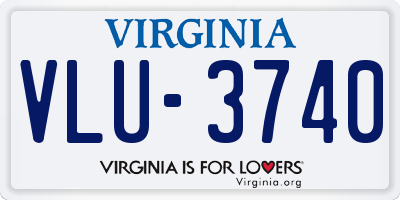 VA license plate VLU3740