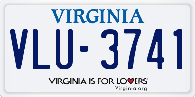 VA license plate VLU3741