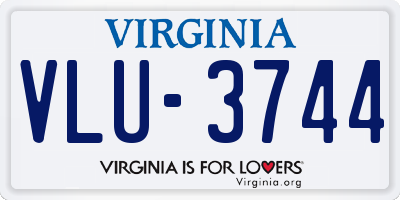 VA license plate VLU3744