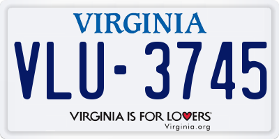 VA license plate VLU3745