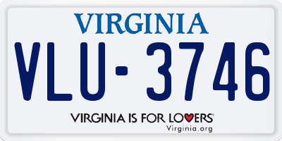VA license plate VLU3746