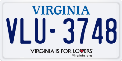 VA license plate VLU3748