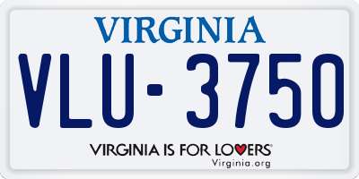 VA license plate VLU3750