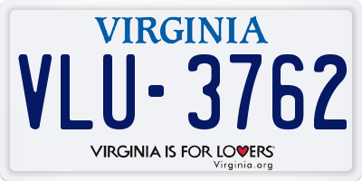 VA license plate VLU3762