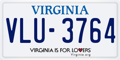 VA license plate VLU3764