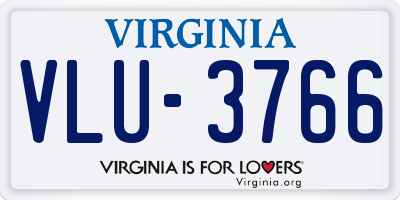 VA license plate VLU3766