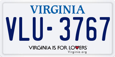 VA license plate VLU3767