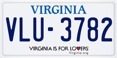 VA license plate VLU3782