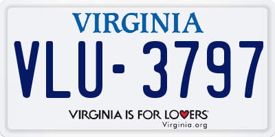 VA license plate VLU3797