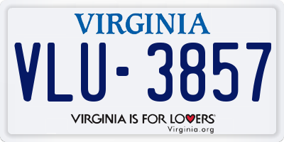VA license plate VLU3857