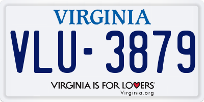 VA license plate VLU3879