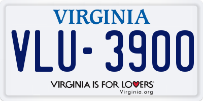 VA license plate VLU3900