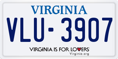 VA license plate VLU3907