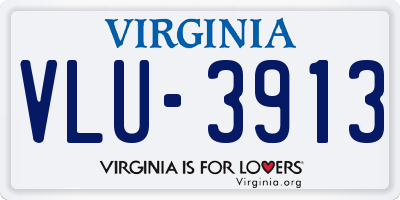 VA license plate VLU3913