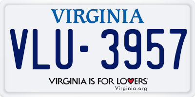 VA license plate VLU3957