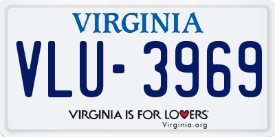 VA license plate VLU3969