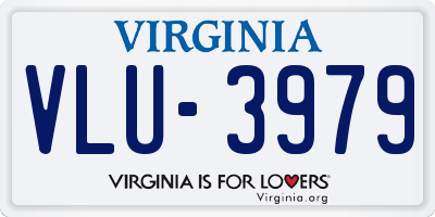 VA license plate VLU3979