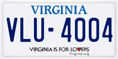VA license plate VLU4004