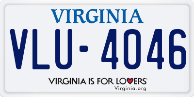 VA license plate VLU4046