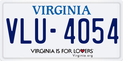 VA license plate VLU4054