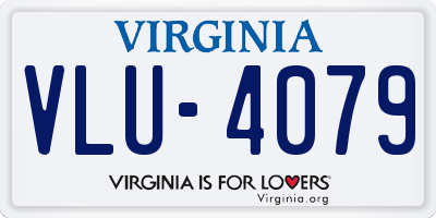VA license plate VLU4079