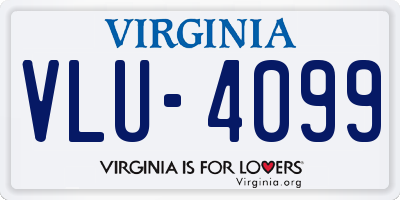 VA license plate VLU4099