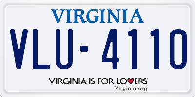 VA license plate VLU4110