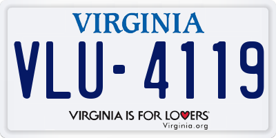 VA license plate VLU4119
