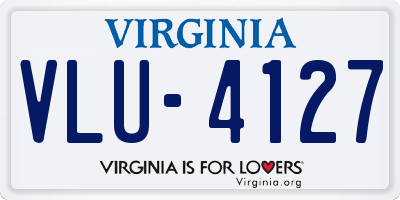 VA license plate VLU4127