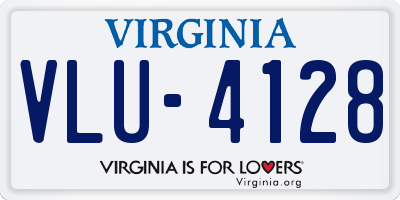 VA license plate VLU4128