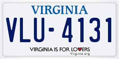 VA license plate VLU4131