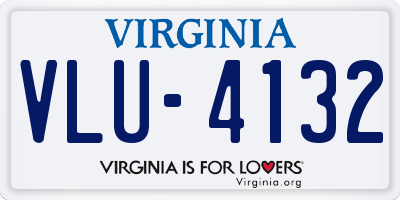 VA license plate VLU4132