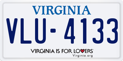 VA license plate VLU4133