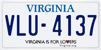 VA license plate VLU4137