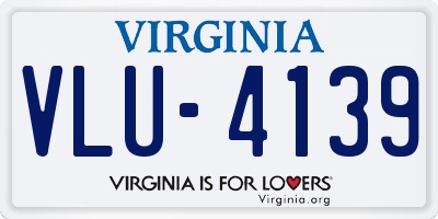 VA license plate VLU4139