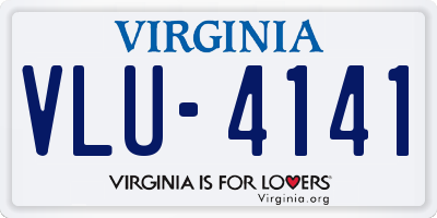 VA license plate VLU4141