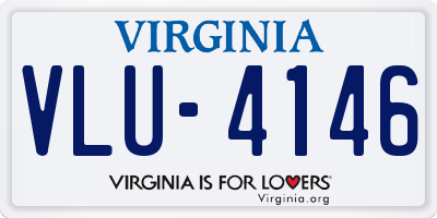 VA license plate VLU4146