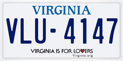 VA license plate VLU4147