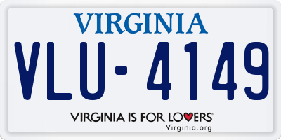 VA license plate VLU4149