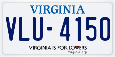 VA license plate VLU4150