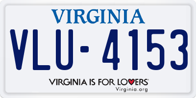 VA license plate VLU4153