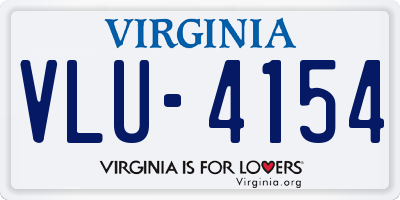 VA license plate VLU4154
